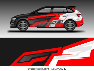 Car wrap design for company, decal livery background vector eps 10