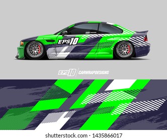 Car wrap design concept.  Abstract racing background for wrap vehicles, race cars, cargo vans, pickup trucks and livery.