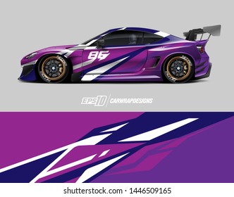 Car wrap design concept. Abstract racing background for wrapping vehicles, race cars, cargo van, pickup trucks, and racing livery.