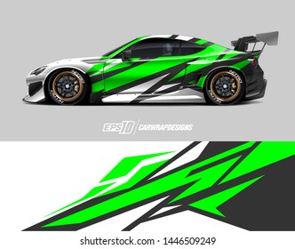 Car wrap design concept. Abstract racing background for wrapping vehicles, race cars, cargo van, pickup trucks, and racing livery.