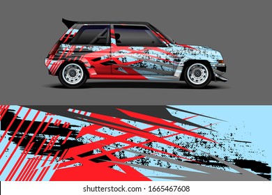 car wrap design concept with abstract background