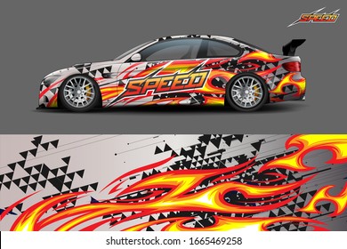 Concepto de diseño de envoltura de Camión. Antecedentes de carreras abstractos