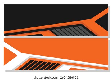 Car wrap design concept. Abstract racing background for wrap vehicle, race car, cargo van, pickup truck and livery EPS 10