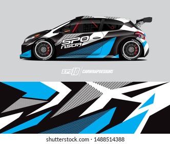 Car wrap design concept. Graphic abstract grunge stripe designs for wrapping vehicles, race car, cargo van, pickup truck and racing livery.