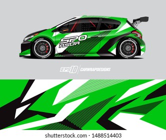 Car wrap design concept. Graphic abstract grunge stripe designs for wrapping vehicles, race car, cargo van, pickup truck and racing livery.