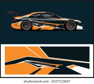 car wrap design Graphic abstract stripe vector