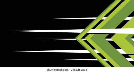 car wrap design with green and black color theme