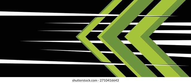 car wrap design with green and black color theme vector illustration modern