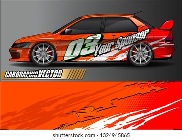 car wrap design. grunge tribal lines with abstract background vector concept for vehicle vinyl wrap and automotive decal livery