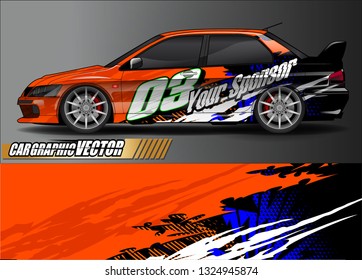 car wrap design. grunge tribal lines with abstract background vector concept for vehicle vinyl wrap and automotive decal livery