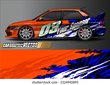 car wrap design. grunge tribal lines with abstract background vector concept for vehicle vinyl wrap and automotive decal livery