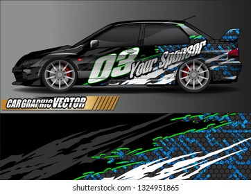 car wrap design. grunge tribal lines with abstract background vector concept for vehicle vinyl wrap and automotive decal livery