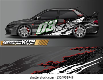 car wrap design. grunge tribal lines with abstract background vector concept for vehicle vinyl wrap and automotive decal livery