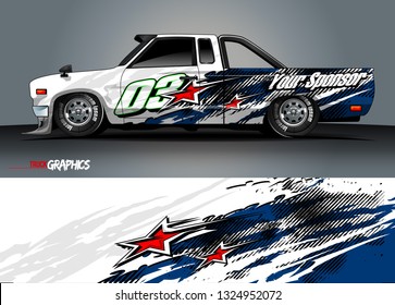 car wrap design. grunge tribal lines with abstract background vector concept for vehicle vinyl wrap and automotive decal livery