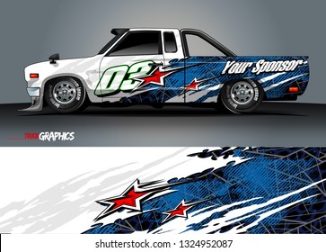 car wrap design. grunge tribal lines with abstract background vector concept for vehicle vinyl wrap and automotive decal livery