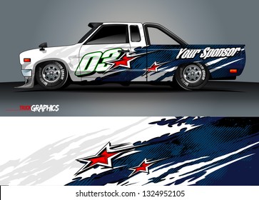 car wrap design. grunge tribal lines with abstract background vector concept for vehicle vinyl wrap and automotive decal livery