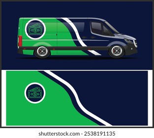  Car wrap design and high-quality illustration Vehicle Template