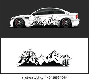 Diseño de ajuste de coche con maquetas de ajuste de coche