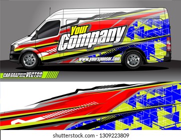 car wrap design. modern lines with abstract background vector concept for vehicle vinyl wrap and automotive decal 