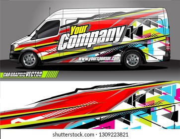 car wrap design. modern lines with abstract background vector concept for vehicle vinyl wrap and automotive decal 