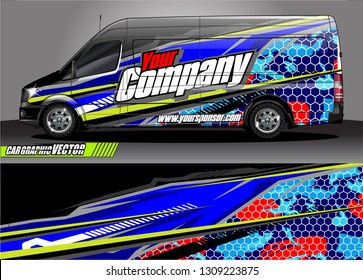 car wrap design. modern lines with abstract background vector concept for vehicle vinyl wrap and automotive decal 
