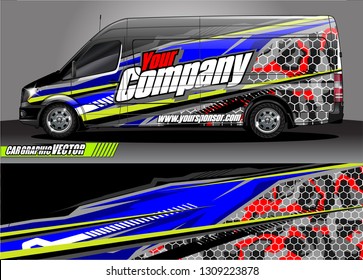 car wrap design. modern lines with abstract background vector concept for vehicle vinyl wrap and automotive decal 