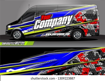 car wrap design. modern lines with abstract background vector concept for vehicle vinyl wrap and automotive decal 
