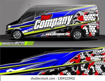 car wrap design. modern lines with abstract background vector concept for vehicle vinyl wrap and automotive decal 