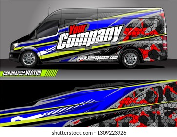 car wrap design. modern lines with abstract background vector concept for vehicle vinyl wrap and automotive decal 