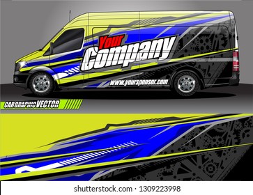 car wrap design. modern lines with abstract background vector concept for vehicle vinyl wrap and automotive decal 