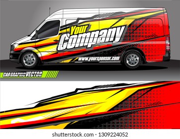 car wrap design. modern lines with abstract background vector concept for vehicle vinyl wrap and automotive decal 