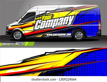 car wrap design. modern lines with abstract background vector concept for vehicle vinyl wrap and automotive decal 