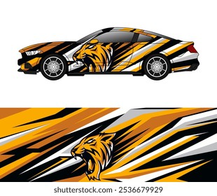 Carro de embrulho design moderno de corrida de fundo. Vetor eps 10