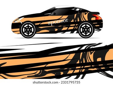 Automobil-Verpackungsdesign mit orangefarbenem und schwarzem Design