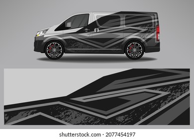 Car wrap design race livery vehicle vector. Graphic abstract stripe racing background kit designs for vehicle, race car, rally, adventure and livery