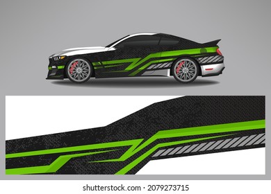 Car wrap design race livery vehicle vector. Graphic abstract stripe racing background kit designs for vehicle, race car, rally, adventure and livery - Shutterstock ID 2079273715