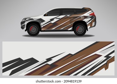 Car wrap design race livery vehicle vector. Graphic stripe racing background kit designs for vehicle, race car, rally
