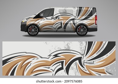 Car wrap design race livery vehicle vector. Graphic stripe racing background kit designs for vehicle, race car, rally