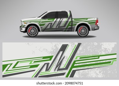 Car wrap design race livery vehicle vector. Graphic stripe racing background kit designs for vehicle, race car, rally