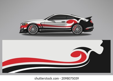 Car wrap design race livery vehicle vector. Graphic stripe racing background kit designs for vehicle, race car, rally