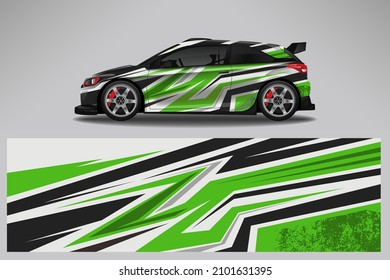 Car wrap design race livery vehicle vector. Graphic stripe racing background kit designs for vehicle, race car, rally