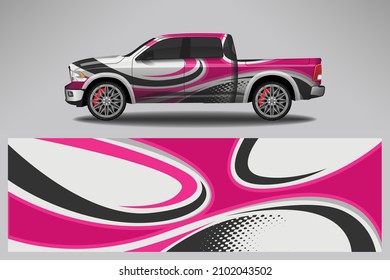 Car wrap design race livery vehicle vector. Graphic stripe racing background kit designs for vehicle, race car, rally