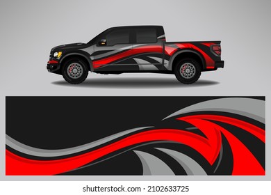 Car wrap design race livery vehicle vector. Graphic stripe racing background kit designs for vehicle, race car, rally