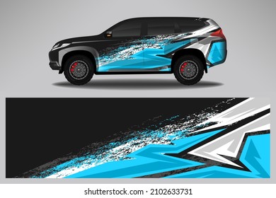 Car wrap design race livery vehicle vector. Graphic stripe racing background kit designs for vehicle, race car, rally