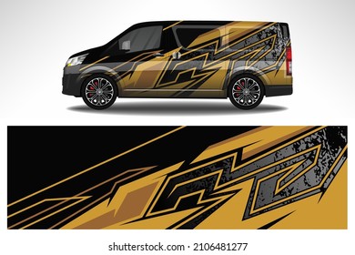 Car wrap design race livery vehicle vector. Graphic stripe racing background kit designs for vehicle, race car, rally