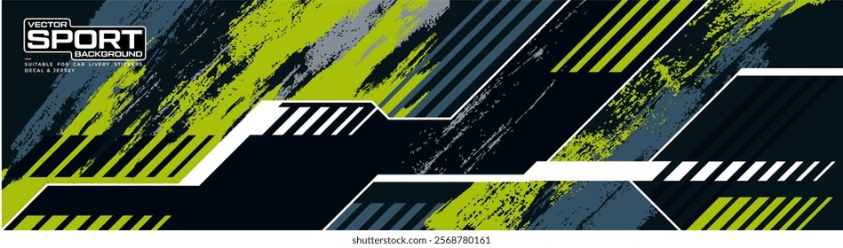 Car wrap design race livery vehicle vector. Graphic stripe racing background kit designs for vehicle, race car, rally, adventure and livery