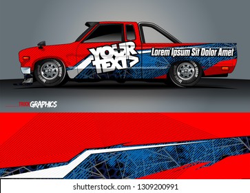car wrap design. simple lines with abstract background vector concept for vehicle vinyl wrap and automotive decal 