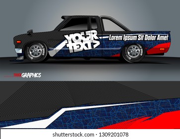car wrap design. simple lines with abstract background vector concept for vehicle vinyl wrap and automotive decal 