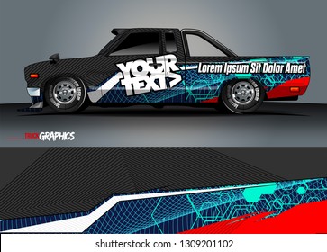 car wrap design. simple lines with abstract background vector concept for vehicle vinyl wrap and automotive decal 