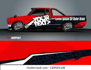 car wrap design. simple lines with abstract background vector concept for vehicle vinyl wrap and automotive decal 